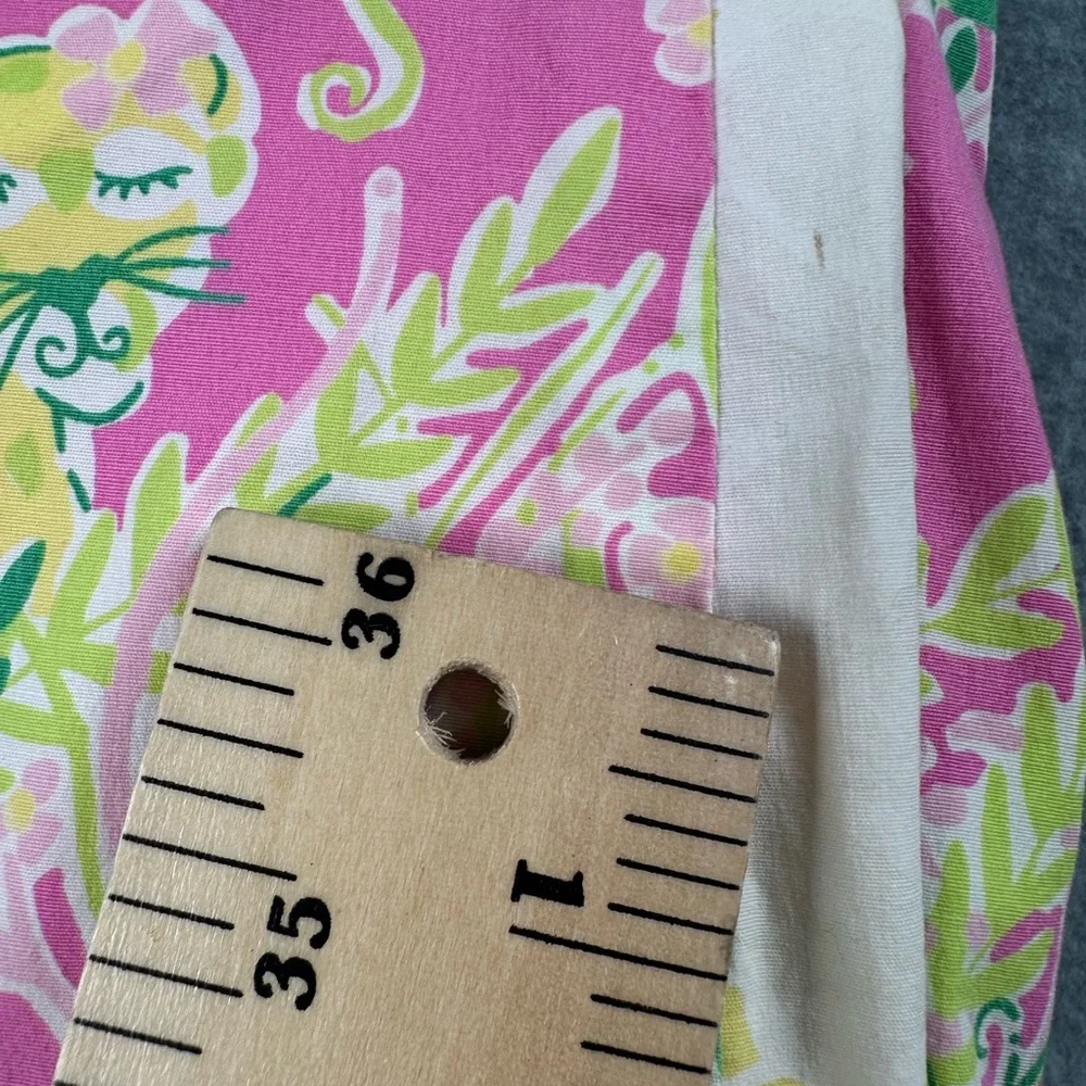 Vintage Lilly Pulitzer Skort Womens SZ 6 Scallop Hem Pink Green Patchwork Floral - Picture 7 of 16